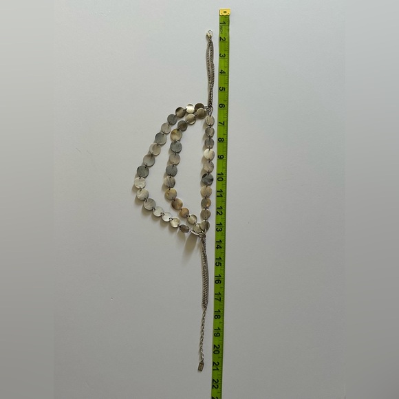 Vintage Kenneth Cole Gray Mother of Pearl Shell Necklace - Picture 7 of 13